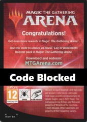 Unused MTG Arena Code Card: Ikoria Booster (LIMIT 5)